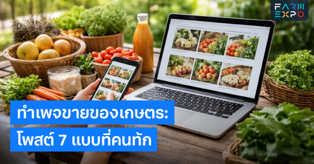 เพจขายผักโพสต์ขายของ, รีวิวลูกค้า, รอบส่งผัก, วิธีสั่ง, คอนเทนต์เกษตร