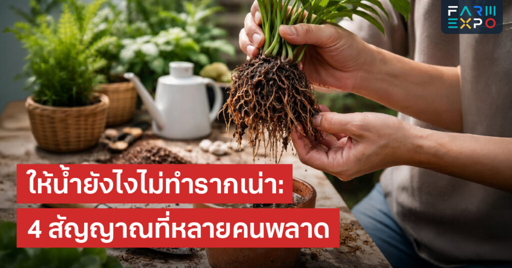 รดน้ำไม่ให้รากเน่าดินแฉะ, รากเน่า, ใบเหลือง, วิธีเช็กดิน, ปลูกผักในกระถาง